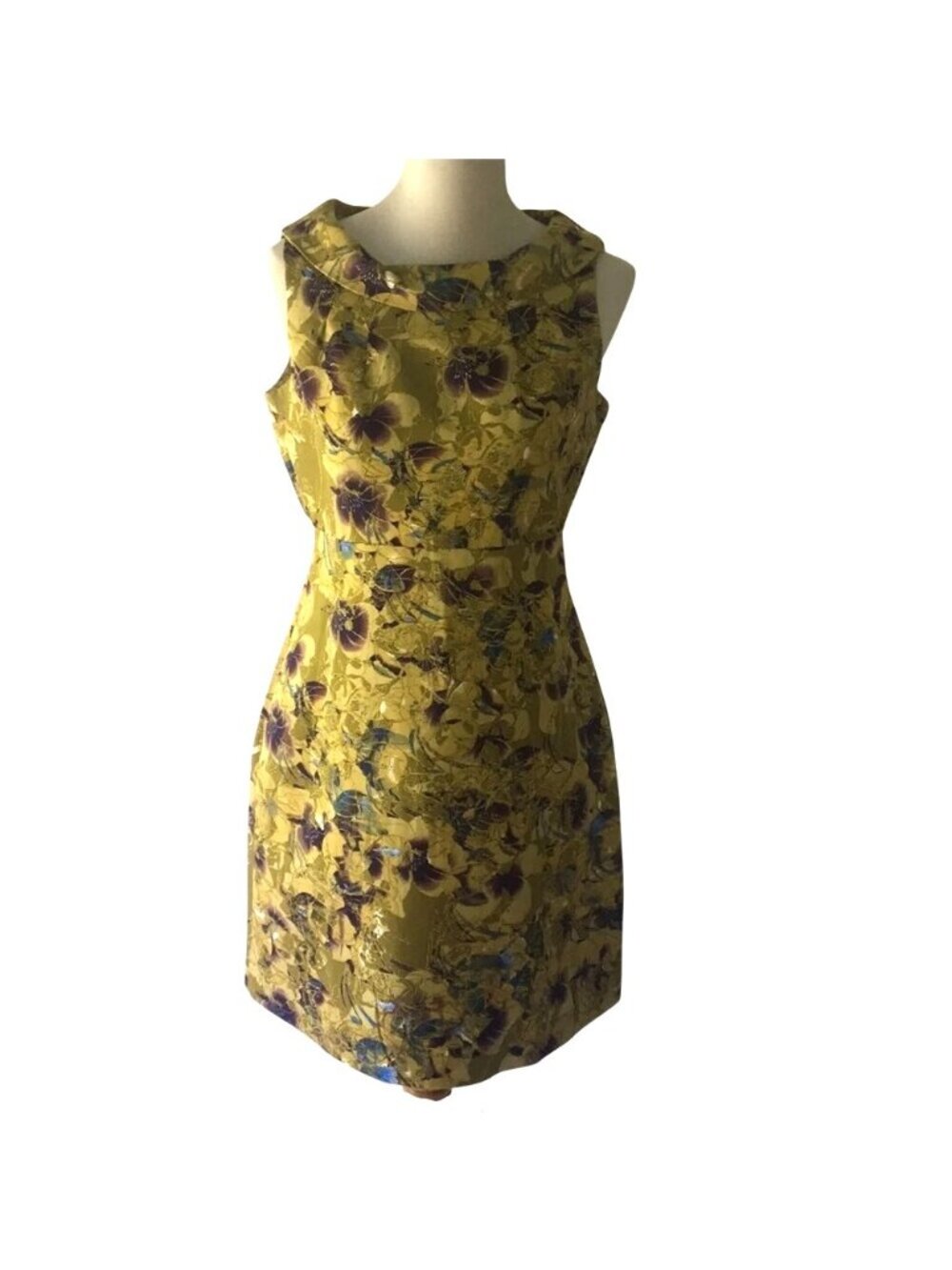 🆕 TAYLOR Bengaline Cotton Silk Floral Dress 6 - Picture 7 of 10